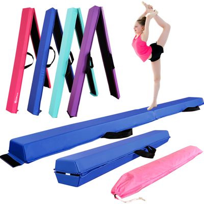 MARFULA 6 FT / 8 FT / 9 FT 10 FT Gymnastic Folding Balance Beam with Carry Bag for Kids Home and Clube Use