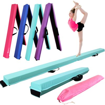 MARFULA 6 FT / 8 FT / 9 FT 10 FT Gymnastic Folding Balance Beam with Carry Bag for Kids Home and Clube Use