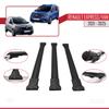acpar Compatible with Renault Express 2021-2025 Cross Bar Fly Model Car Roof Rack Cross Bar 3 Bars Black view 3