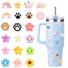 Soledea 3D Stickers for Owala Cup Mugs 40 oz, 20PCS Cloudy Catspaw Cute Stickers for Water Bottle Mobile Phone Refrigerator Stanley Accessories view 1