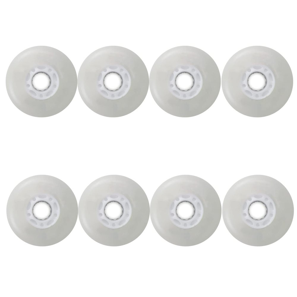 ZYANLING Roller Skate Wheels Outdoor & Indoor Inline Skate Wheels 76mm 80mm Light Up Inline Skate Replacement Wheels LED Flashing Wheel 88A Pack of 8 Skating Wheels