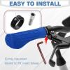 BUCKLOS Blue Single Lock-on Mountain Bike Handlebar Grips Ergonomic Anti-Slip Handle Grip and MTB Flat Platform Pedals Nylon Wide Road Bike Pedal view 2