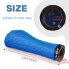 BUCKLOS Blue Single Lock-on Mountain Bike Handlebar Grips Ergonomic Anti-Slip Handle Grip and MTB Flat Platform Pedals Nylon Wide Road Bike Pedal view 4