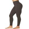 Sunzel Sunzfly Workout Leggings for Women, Tummy Control Compression Workout Gym Yoga Pants, High Waist & No Front Seam Lycra Seal Brown X-Small 26" view 3