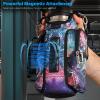 icolor Magnetic Gym Bag Water Bottle Carrier Holder with Phone Pockets & Shoulder Strap,5 Built-in Magnets Gym Bottle Pouch Sleeve,Magnetic Bag Gym Accessories Organizer for Men Women (Mandala) view 2
