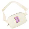 Gitus Gifts for 8 9 10 11 12 Year Old Girls Belt Bag Fanny Pack Crossbody Bags with Initial Letter Patch Cute Stuff Birthday Gifts for Teen Girls Women Personalized Trend Stuff (Ivory-B) view 1