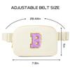 Gitus Gifts for 8 9 10 11 12 Year Old Girls Belt Bag Fanny Pack Crossbody Bags with Initial Letter Patch Cute Stuff Birthday Gifts for Teen Girls Women Personalized Trend Stuff (Ivory-B) view 3