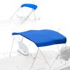 Cerumute 3 Bow Bimini Top Replacement Canvas with Stern Light Hole and Storage Boot, 900D Heavy Duty Waterproof Bimini Top Canvas Only Without Frame, 6'L 67"-72" W Blue view 1