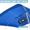 Cerumute 3 Bow Bimini Top Replacement Canvas with Stern Light Hole and Storage Boot, 900D Heavy Duty Waterproof Bimini Top Canvas Only Without Frame, 6'L 67"-72" W Blue view 3