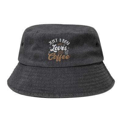 A Boy Who Likes to Drink Cold Coke Bucket Hat for Women Men Outdoor Sun Hat Summer Beach Travel Fishing Cap Black