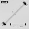 Rubber Coated Fixed Barbell, Pre-Loaded Weights Straight Solid Steel Barbells, Weighted Bar for Weightlifting Exercise, Bodybuilding, Strength Training, Squat Rack & Bench Press, 30lb view 2