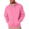 Mlgaril Pink Mens Zip Up Hoodie Long Sleeve Fleece Full-zip Hooded Sweatshirt Pullover With Kangaroo Pocket S view 1