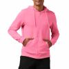 Mlgaril Pink Mens Zip Up Hoodie Long Sleeve Fleece Full-zip Hooded Sweatshirt Pullover With Kangaroo Pocket S view 2