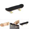 Maple Wooden Alloy Finger Skateboard with PU Pad, Fully Closed Bearing Wheels, Elastic Rubber, Carry Box for Kids Gifts, Reduce Pressure (Yellow) view 2