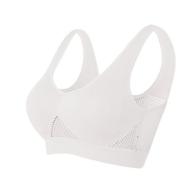 2024 Breathable Sports Bras for Women Cool Liftup Air Bra Padded Wireless Workout Bralettes Full Coverage Mesh Bra