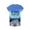 MOGUI Be Salty Stay Lit Tshirt Be Salty Stay Lit V Neck Womens Tshirt Christian Gifts for Women Bible Religious Tshirts Religious Tee Ocean, 5X-Large view 1