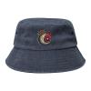 Angry Eyeballs Bucket Hat for Women Men Outdoor Sun Hat Summer Beach Travel Fishing Cap Navy Blue view 1