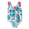IDOPIP Kids Baby Girls Float Suit Leaves Floatation Swimsuit with Adjustable Buoyancy Bathing Swimwear Toddler One Piece Swimming Suit Summer Sleeveless Swim Vest Jacket Green Leaves 6-9 Months view 1
