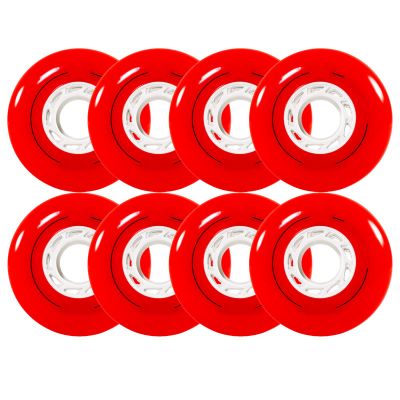 ZYANLING Roller Skate Wheels Outdoor & Indoor Inline Skate Wheels 72mm/ 76mm/ 80mm Aggressive on Roller Hockey Skates Wheels Break Wheels Skating Wheels, Red
