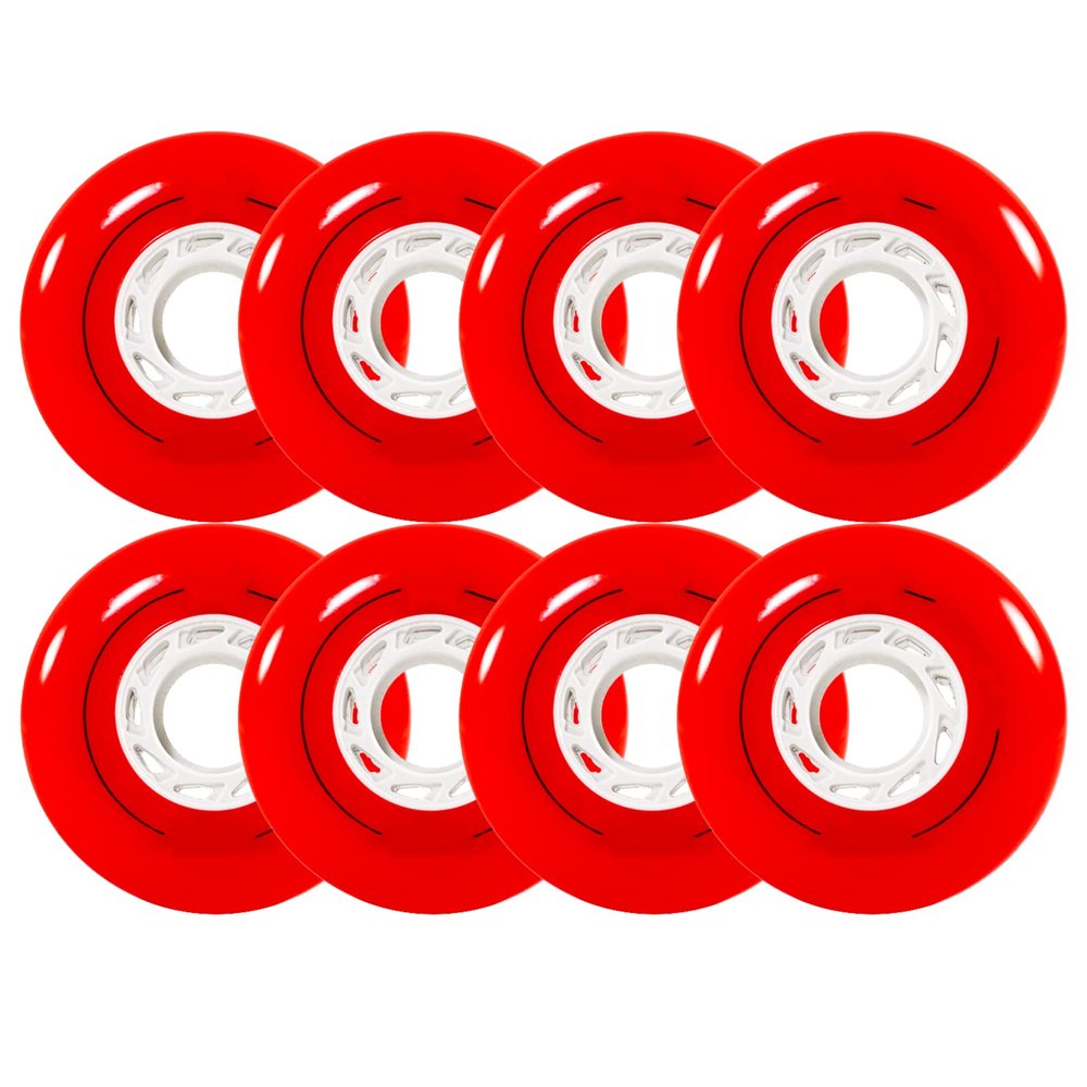 ZYANLING Roller Skate Wheels Outdoor & Indoor Inline Skate Wheels 72mm/ 76mm/ 80mm Aggressive on Roller Hockey Skates Wheels Break Wheels Skating Wheels, Red