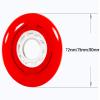 ZYANLING Roller Skate Wheels Outdoor & Indoor Inline Skate Wheels 72mm/ 76mm/ 80mm Aggressive on Roller Hockey Skates Wheels Break Wheels Skating Wheels, Red view 2