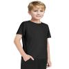 Auranso 3 Pack Boys Swim Shirts Rash Guard Short Sleeve UPF50+ Quick Dry Fishing Surfing Swimwear Black Navy red 15-16 Years view 4