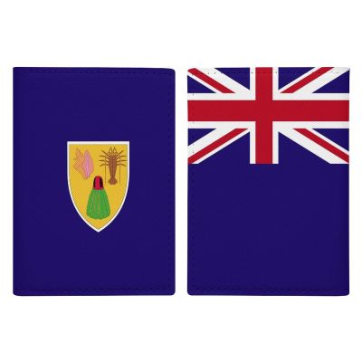 Turks And Caicos Lslands Flag Passport Holder Wallet Case Cover PU Leather Passport Card Holder