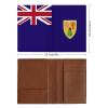 Turks And Caicos Lslands Flag Passport Holder Wallet Case Cover PU Leather Passport Card Holder view 2