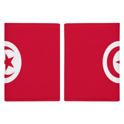 Tunisia Flag Passport Holder PU Leather Card Case Cover