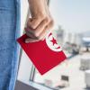 Tunisia Flag Passport Holder PU Leather Card Case Cover view 3