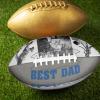 Drawelry Personalized Photo Name Football, American Leather Regulation Size Footballs Customized Father's Day Birthday Gift for Men Dad Son and Football-Fan (Best Dad) view 2