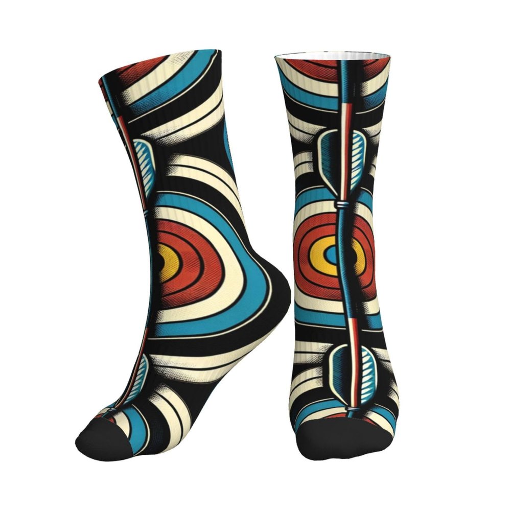 Unisex Crew Sport Socks Archery-Target Outdoor Recreation Socks