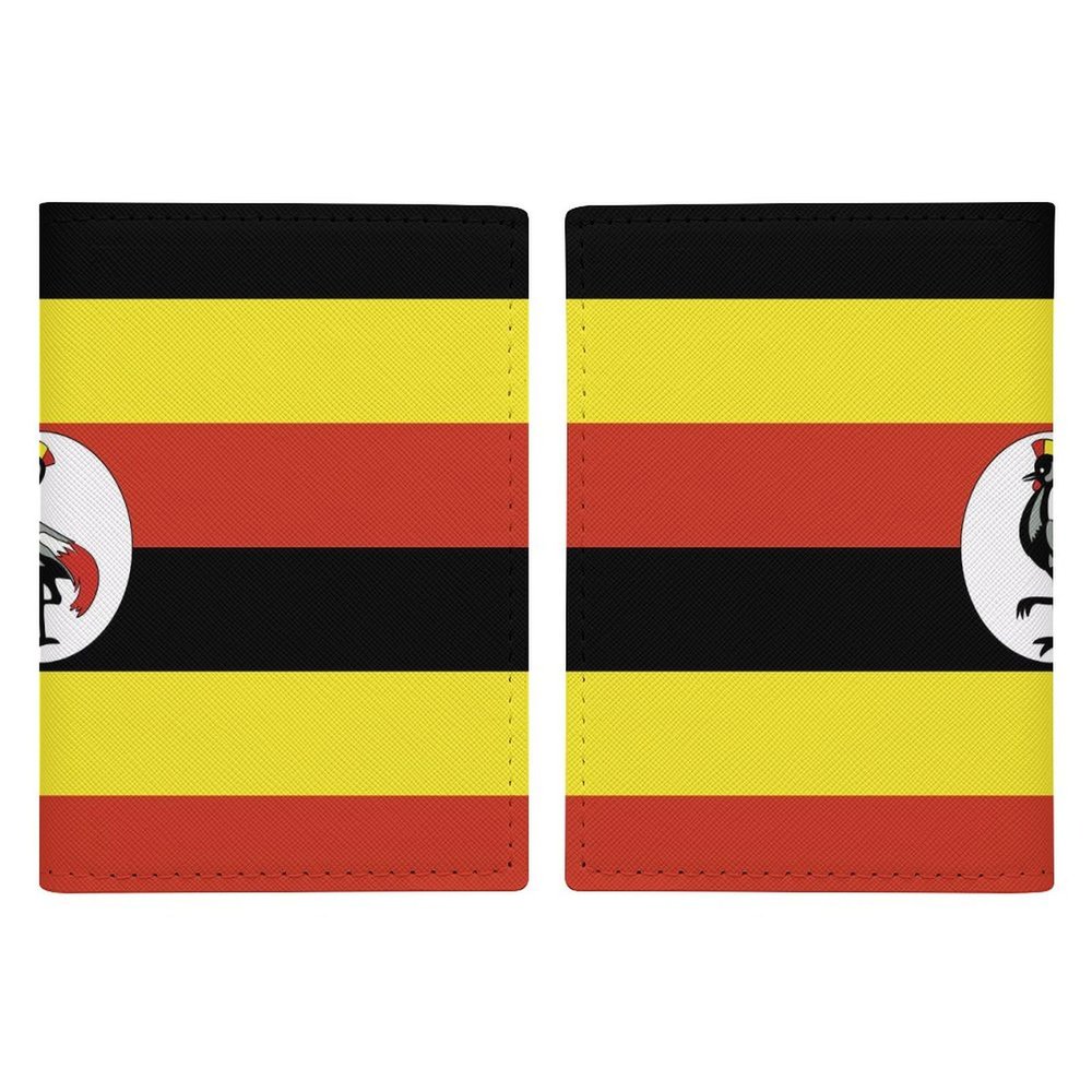 Uganda Flag Passport Card Holder Wallet Cover Case for Passport Slim Travel Accessories Travel Bag for Women Men