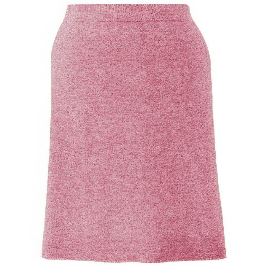 ebossy Women's Winter Warm High Waist Side Slit Wool Blend Long Skirts Rib Knit Stretchy Bodycon Pencil Skirt (X-Large, Pink)