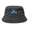 Angry Megalodon Bucket Hat for Women Men Outdoor Sun Hat Summer Beach Travel Fishing Cap Black view 1