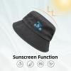 Angry Megalodon Bucket Hat for Women Men Outdoor Sun Hat Summer Beach Travel Fishing Cap Black view 4