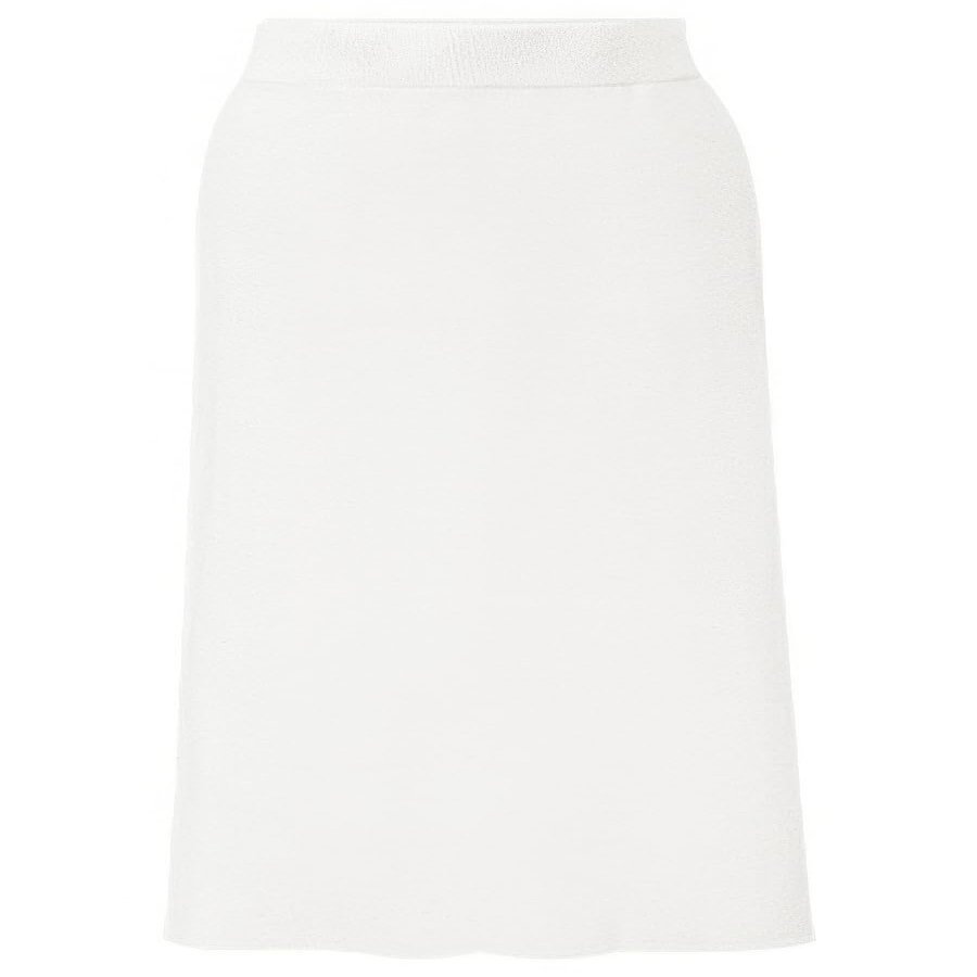 ebossy Women's Winter Warm High Waist Side Slit Wool Blend Long Skirts Rib Knit Stretchy Bodycon Pencil Skirt (Small, Ivory White)
