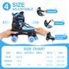 PAPAISON Kids Roller Skates for Boys Girls, 4 Size Adjustable Rollerskates with Light Up Wheels for Kids Ages 4-12 view 3