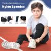 Newbyinn Knee Pad for Kid Youth 1 Pair, Black Padded Knee Leg Compression Sleeve for Basketball Football Volleyball Soccer Sport Boy Girl view 3