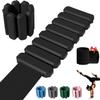Mibcocny Pilates Wrist And Ankle Weights For Women At Home, Adjustable Arm & Leg Ankle Weights For Men, 1 lb Weights Set Of 2 For Walking Workout Dance Yoga Running (Black) view 1