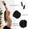 Mibcocny Pilates Wrist And Ankle Weights For Women At Home, Adjustable Arm & Leg Ankle Weights For Men, 1 lb Weights Set Of 2 For Walking Workout Dance Yoga Running (Black) view 4