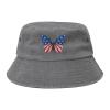 Beautiful Butterfly Bucket Hat for Women Men Outdoor Sun Hat Summer Beach Travel Fishing Cap Gray view 1