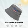 Beautiful Butterfly Bucket Hat for Women Men Outdoor Sun Hat Summer Beach Travel Fishing Cap Gray view 4