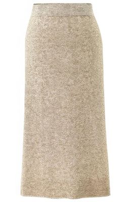 ebossy Women's Winter Warm High Waist Side Slit Wool Blend Long Skirts Rib Knit Stretchy Bodycon Pencil Skirt (X-Small, Oatmeal)