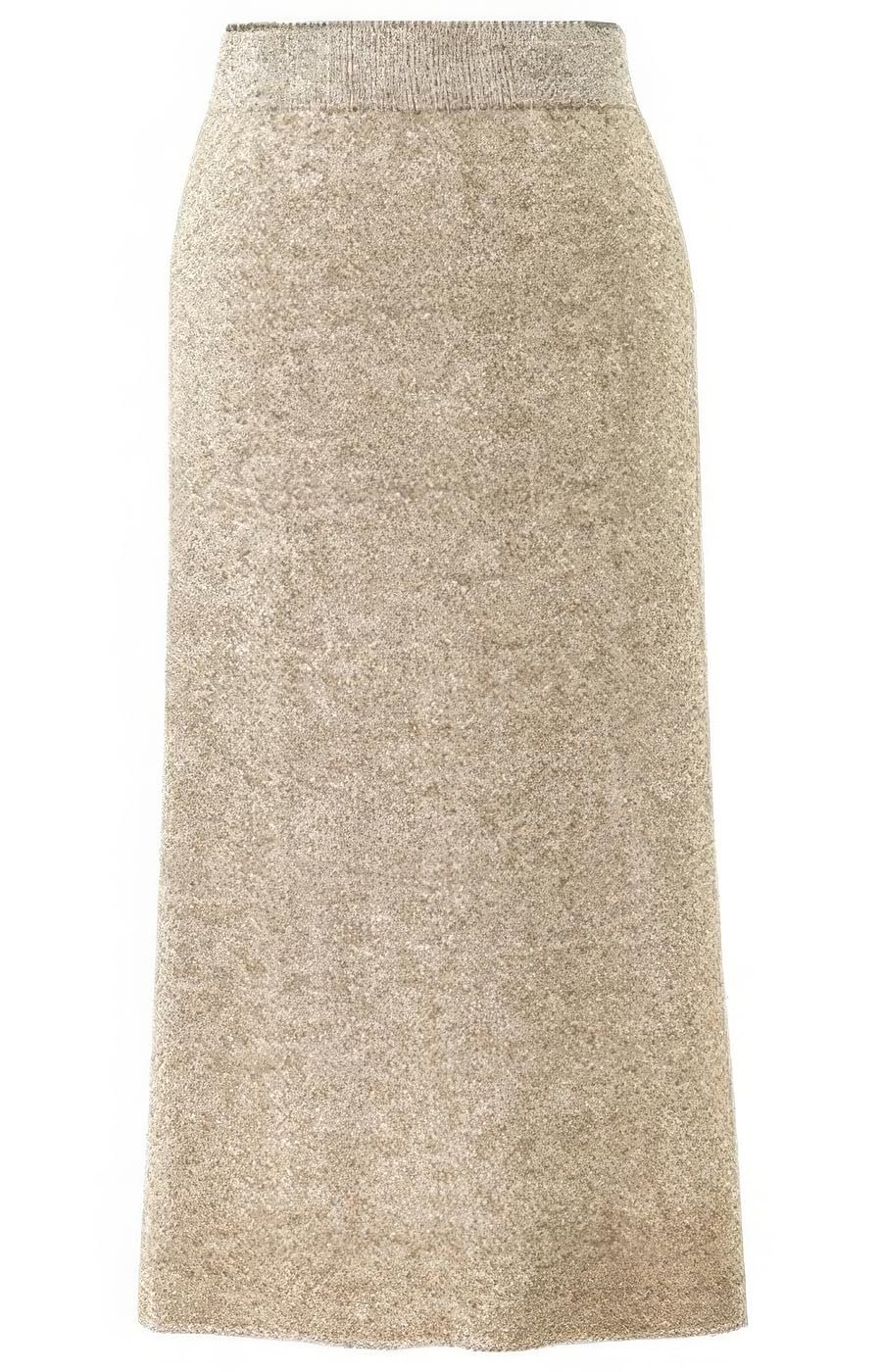 ebossy Women's Winter Warm High Waist Side Slit Wool Blend Long Skirts Rib Knit Stretchy Bodycon Pencil Skirt (X-Small, Oatmeal)