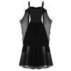 GAANBODI Fairy Costume for Woman Fairy Dress Woman Halloween Costumes Halloween Dress Plus Size Fairy Dress Woman Costume Witch Costume Outfit for Women Plus Size Vampire Costume view 3