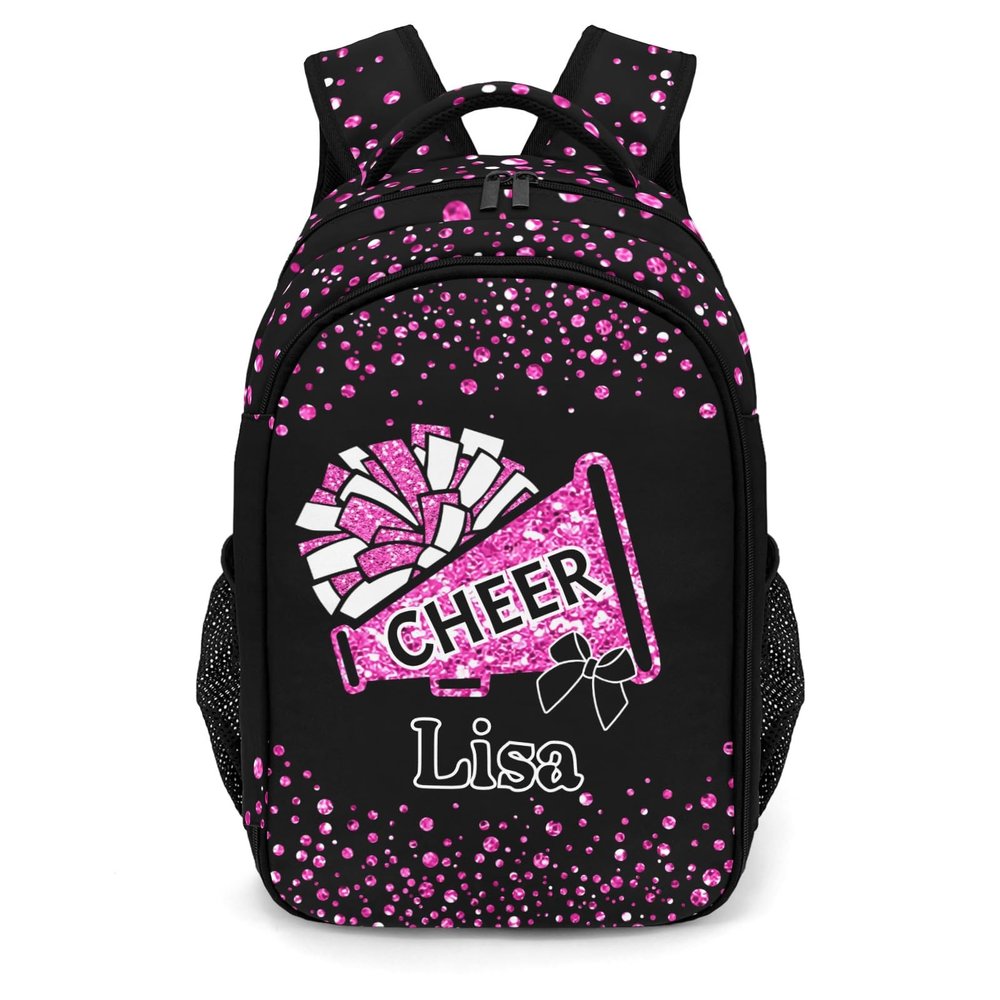 Zaaprint Cheer Rose Red Schoobag Backpack Waterproof Shoulder Bag for Gilrs Boys Competition Training