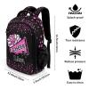 Zaaprint Cheer Rose Red Schoobag Backpack Waterproof Shoulder Bag for Gilrs Boys Competition Training view 2