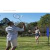 Portable Badminton Net Stand Folding Removable Tennis Indoor Badminton Net Stand Ball Post view 4