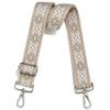 Crossbody Straps for Purses Silver Hardware Purse Strap Wide Shoulder Strap Adjustable Replacement,Retro Jacquard Embroidery for Shoulder Bags, Canvas Tote Handbags view 1
